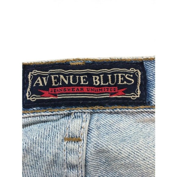 Avenue Blues Womens Straight Leg Tapered Denim Blue Jeans Size 24 Petite - Picture 4 of 7